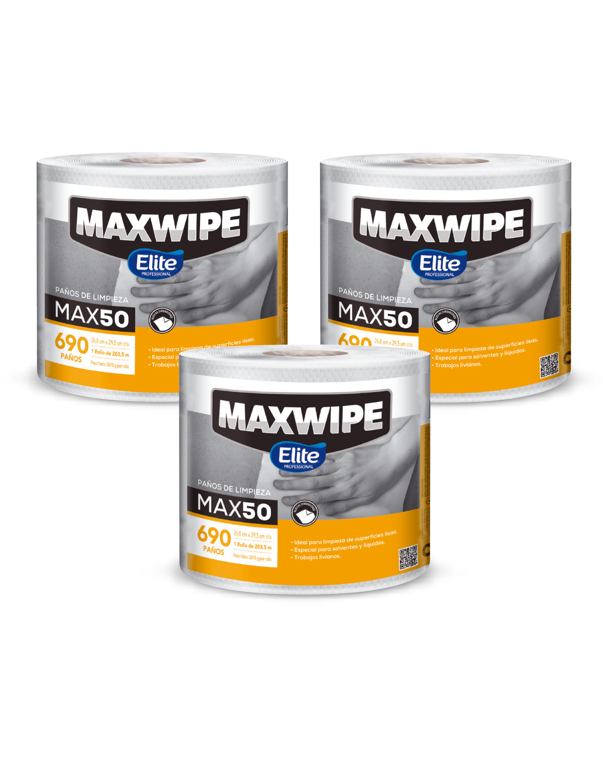 Elite Maxwipe Paños de Limpieza MAX50 3 x 690 unid - Puntolimpieza