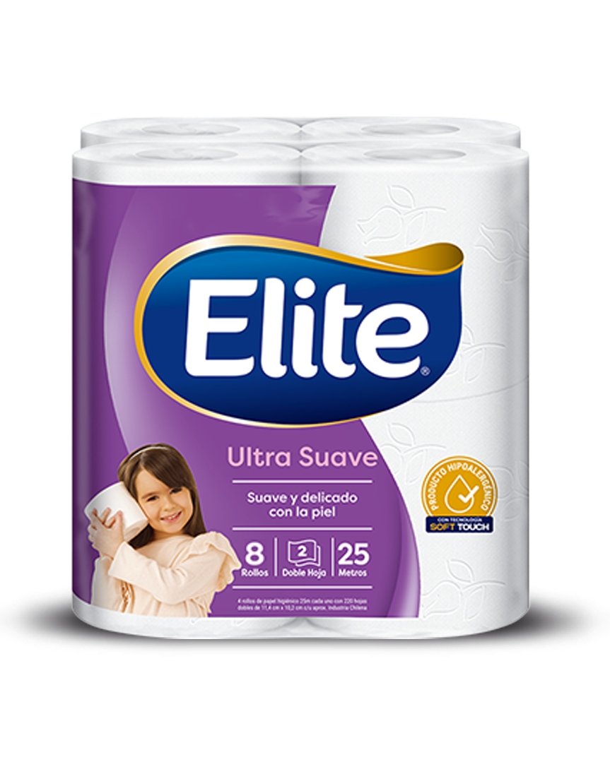 Elite Papel Higienico Doble Hoja 25 metros 8 rollos - Puntolimpieza