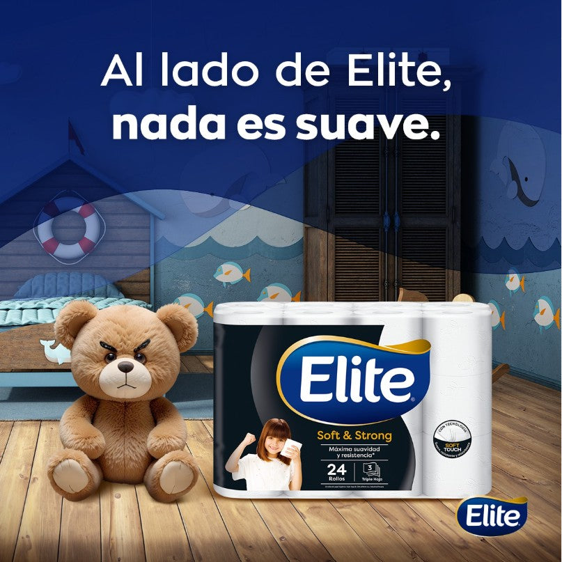 Elite Papel Higienico Triple Hoja Soft & Strong 40 metros 4 rollos - Puntolimpieza