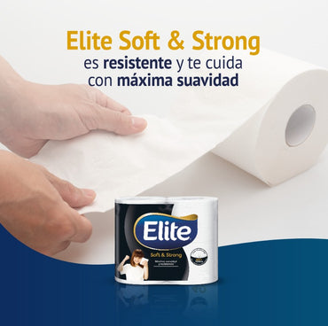 Elite Papel Higienico Triple Hoja Soft & Strong 40 metros 4 rollos - Puntolimpieza