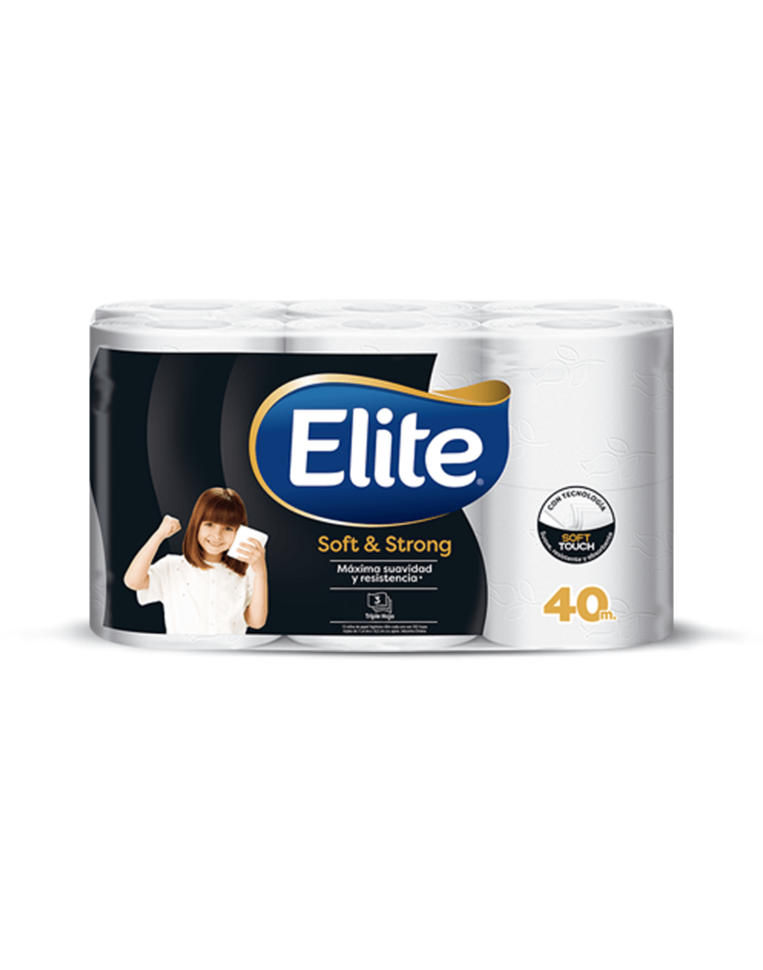 Elite Papel Higienico Triple Hoja Soft & Strong 40 metros 12 rollos - Puntolimpieza