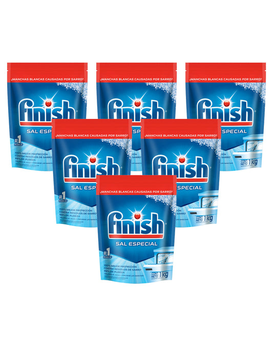 Finish Sal Anti-Sarro Lavavajilla 6 x 1 kg - Puntolimpieza