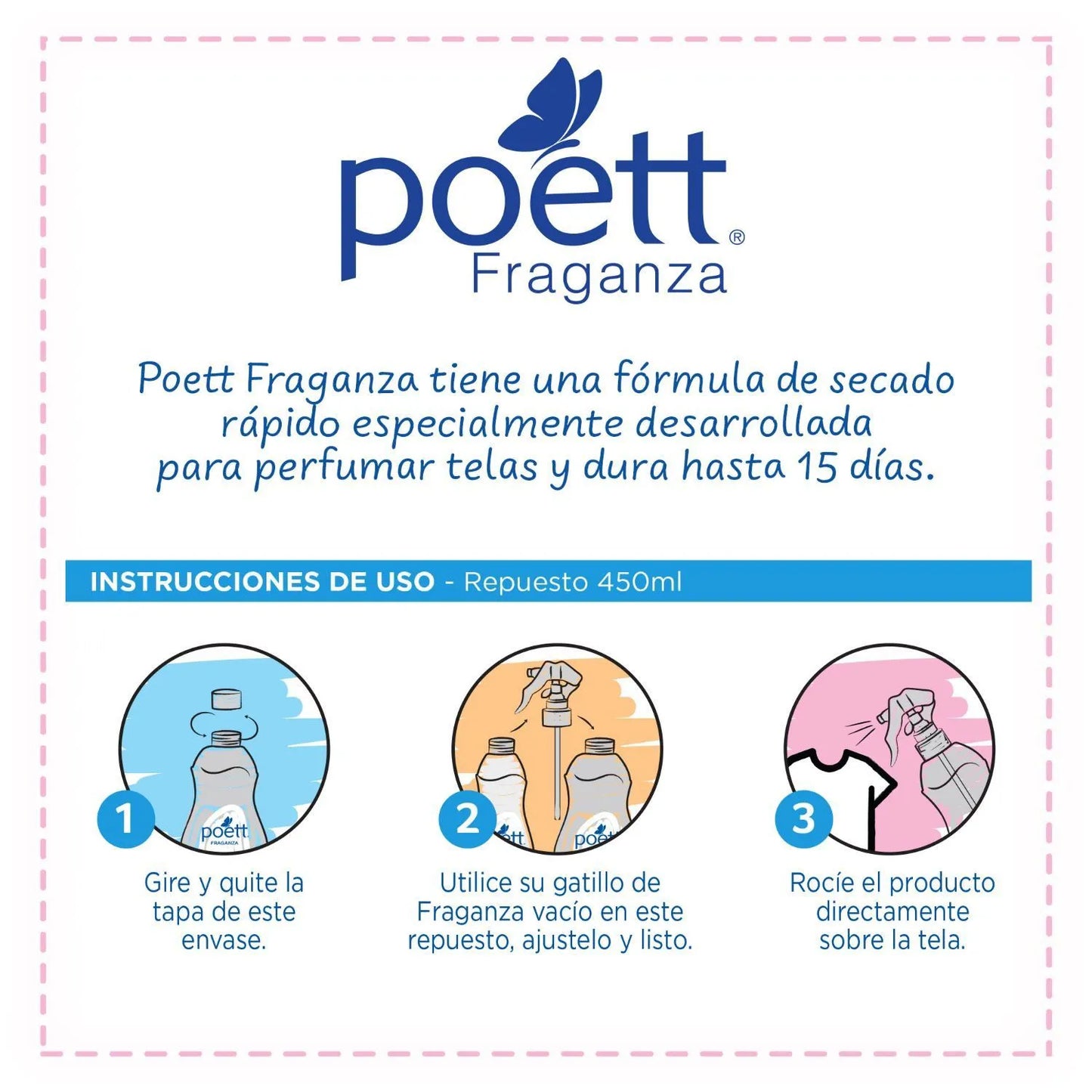 Poett Aromatizante de Telas Fraganza Sedosa Primavera 250 cc