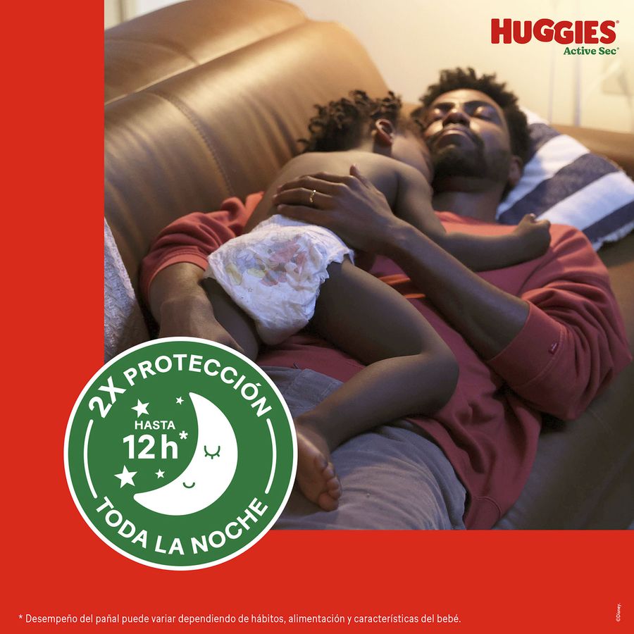 Huggies Pañales Bebé Active Sec XXXG 48 unid - Puntolimpieza