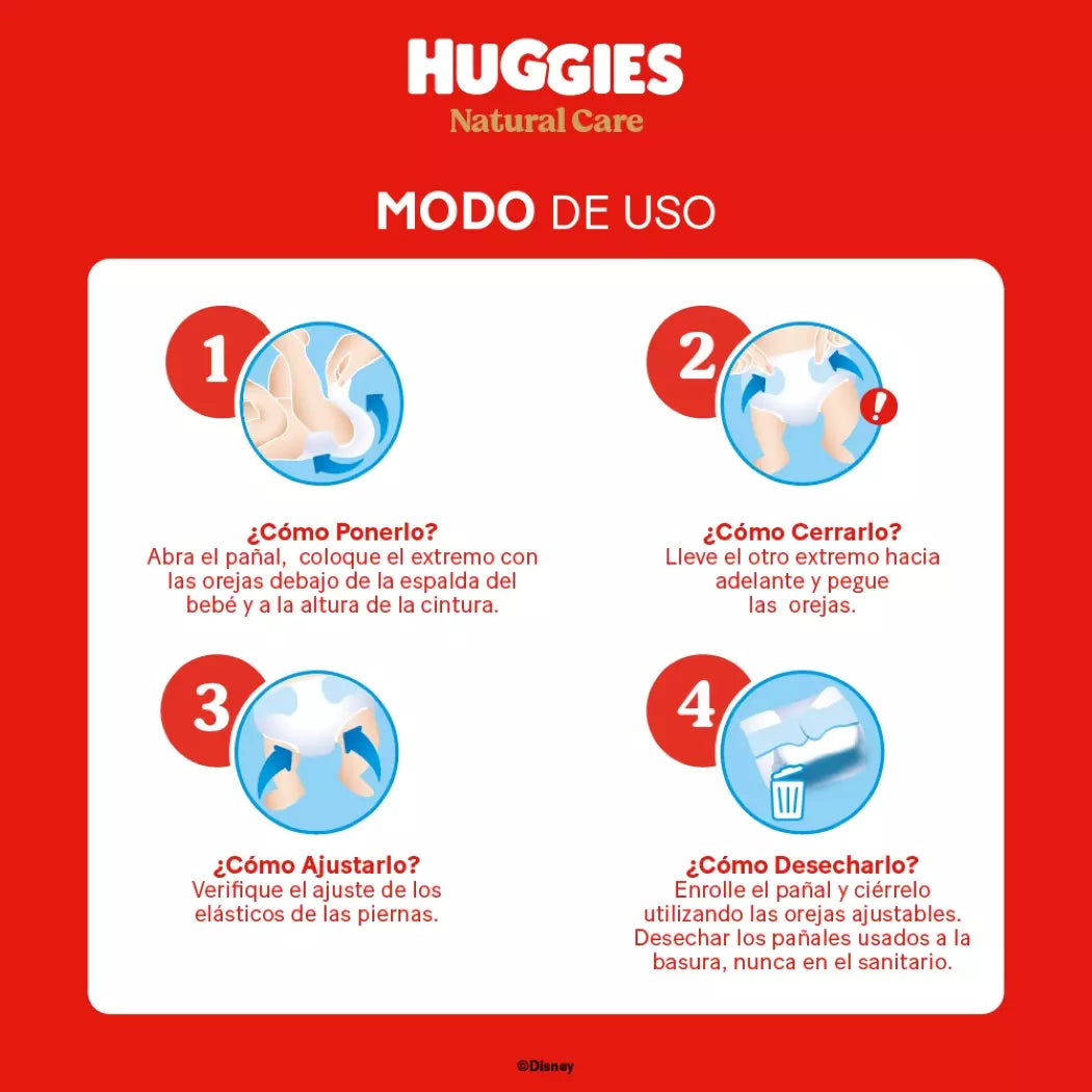 Huggies Pañales Bebé Natural Care XXXG 4 x 48 unid - Puntolimpieza