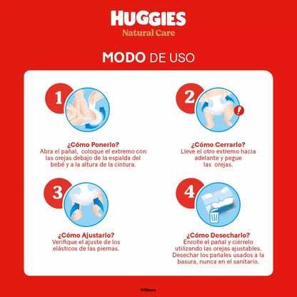 Huggies Pañales Bebé Natural Care XXXG 4 x 48 unid - Puntolimpieza