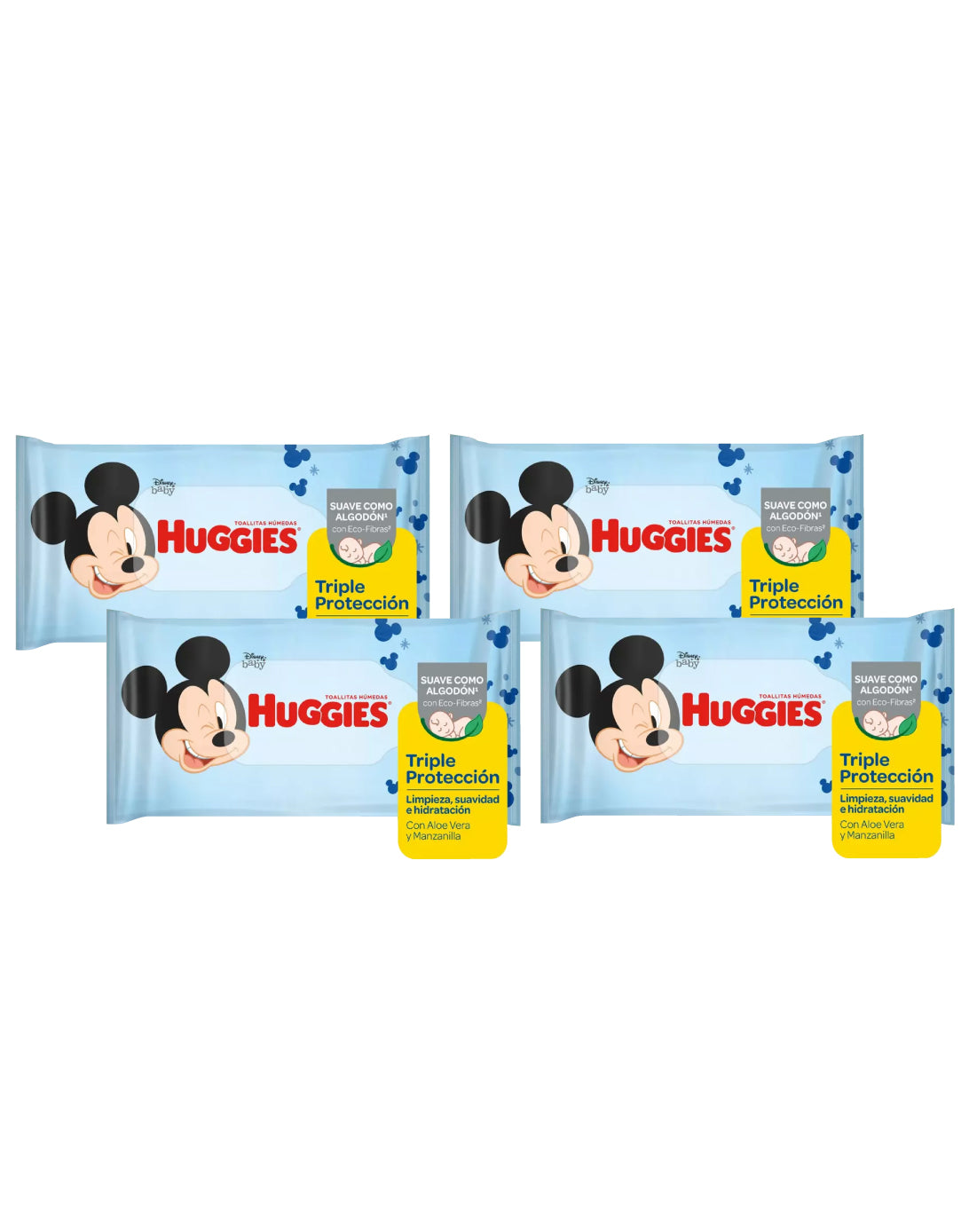 Huggies Toallas Húmedas Mickey 4 x 80 unid - Puntolimpieza