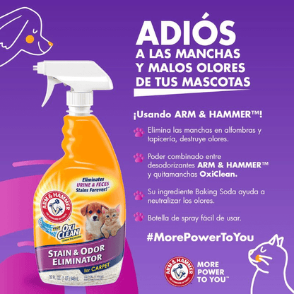 Arm & Hammer Eliminador de manchas y olores de mascotas 946 cc - Puntolimpieza