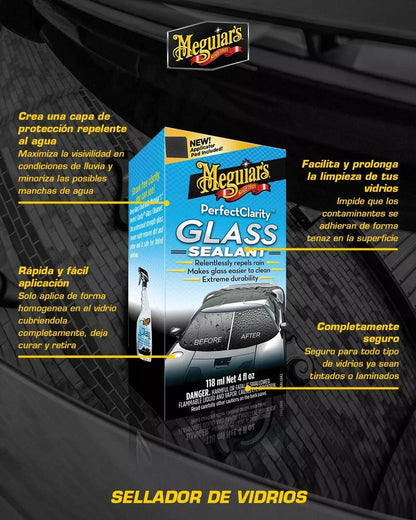 Meguiar's Sellador de Vidrios Perfect Clarity 118 cc - Puntolimpieza