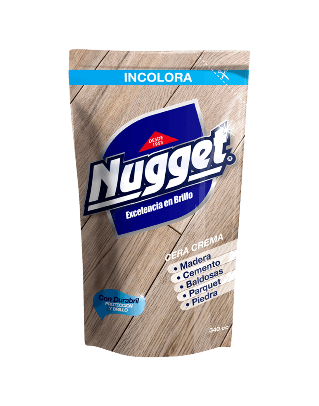 Nugget Cera Crema Incolora Doypack 340 ml - Puntolimpieza