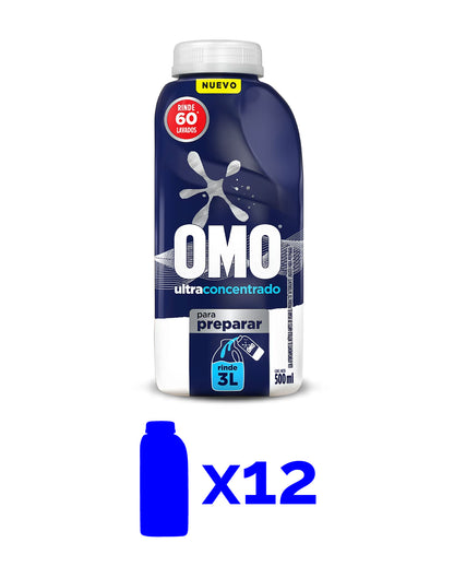 Omo Detergente Líquido Para Diluir 12 x 500 cc - Puntolimpieza