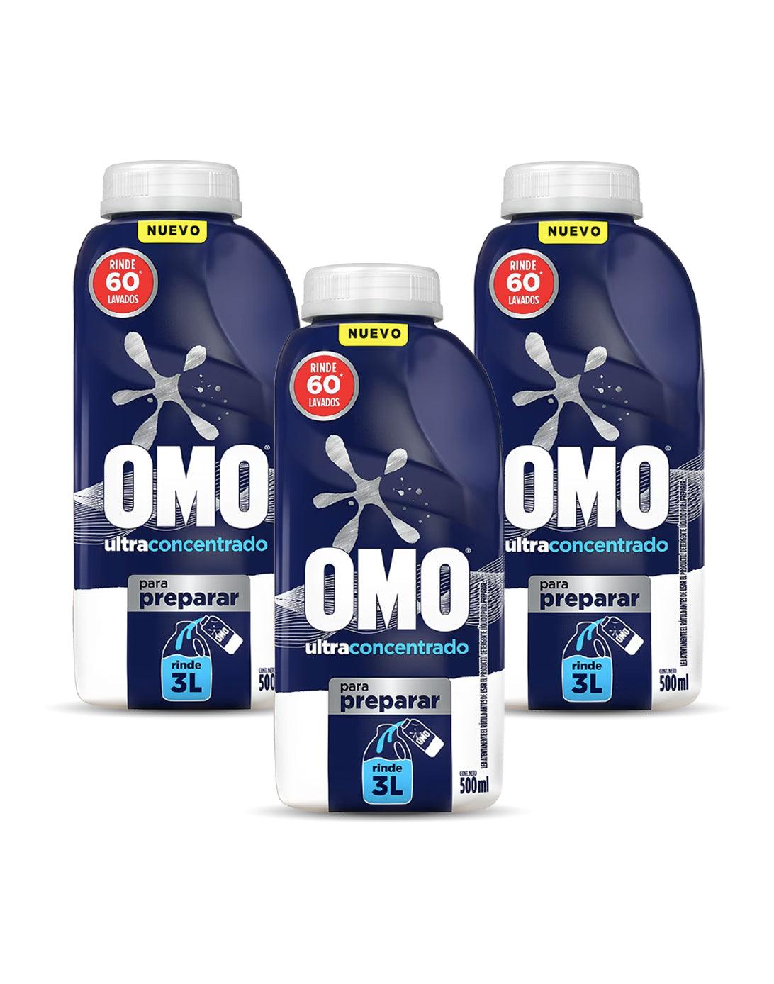 Omo Detergente Líquido Para Diluir 3 x 500 cc - Puntolimpieza