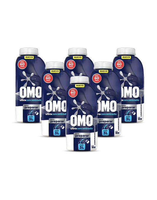 Omo Detergente Líquido Para Diluir 6 x 500 cc - Puntolimpieza