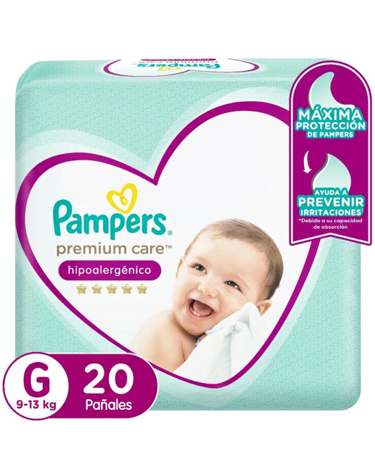 Pampers Pañales Bebé Premium Care G 20 unid - Puntolimpieza