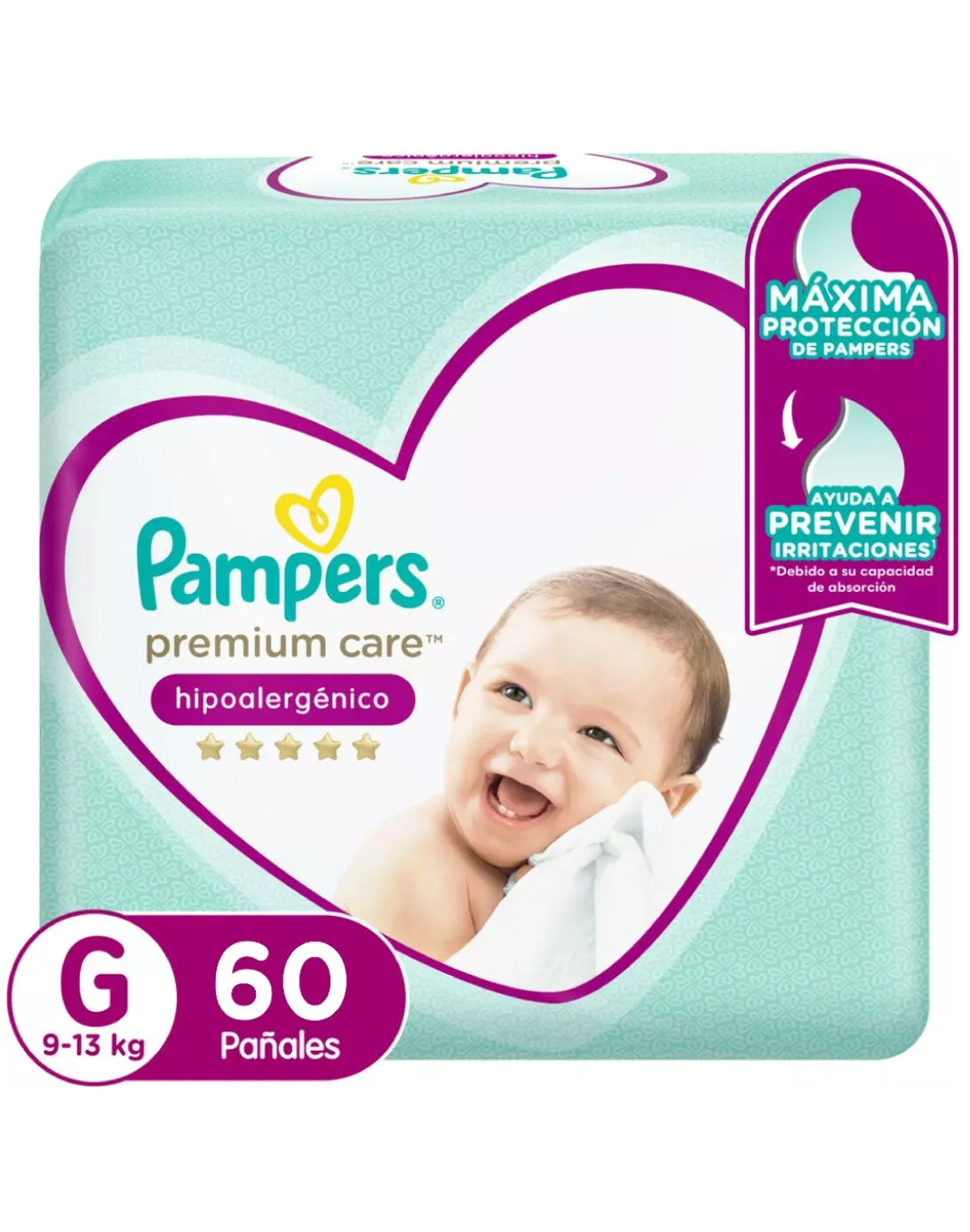 Pampers Pañales Bebé Premium Care G 3 x 20 unid - Puntolimpieza
