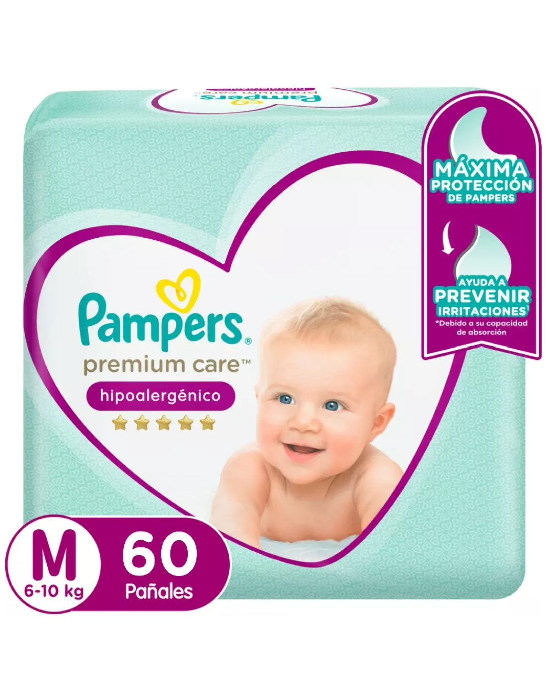 Pampers Pañales Bebé Premium Care M 3 x 20 unid - Puntolimpieza