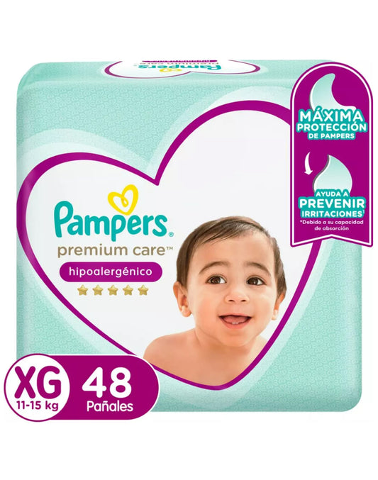 Pampers Pañales Bebé Premium Care XG 3 x 16 unid - Puntolimpieza