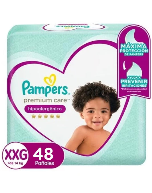 Pampers Pañales Bebé Premium Care XXG 3 x 16 unid - Puntolimpieza