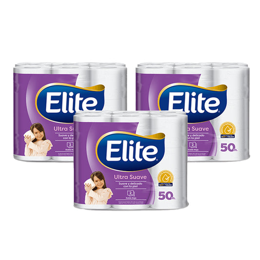 Elite Papel Higienico Doble Hoja 50 metros 2 MANGAS