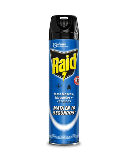 Raid Insecticida Mata Moscas y Mosquitos 360 cc - Puntolimpieza
