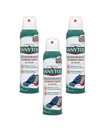 Sanytol Desinfectante de Calzado 3 x 150 cc - Puntolimpieza