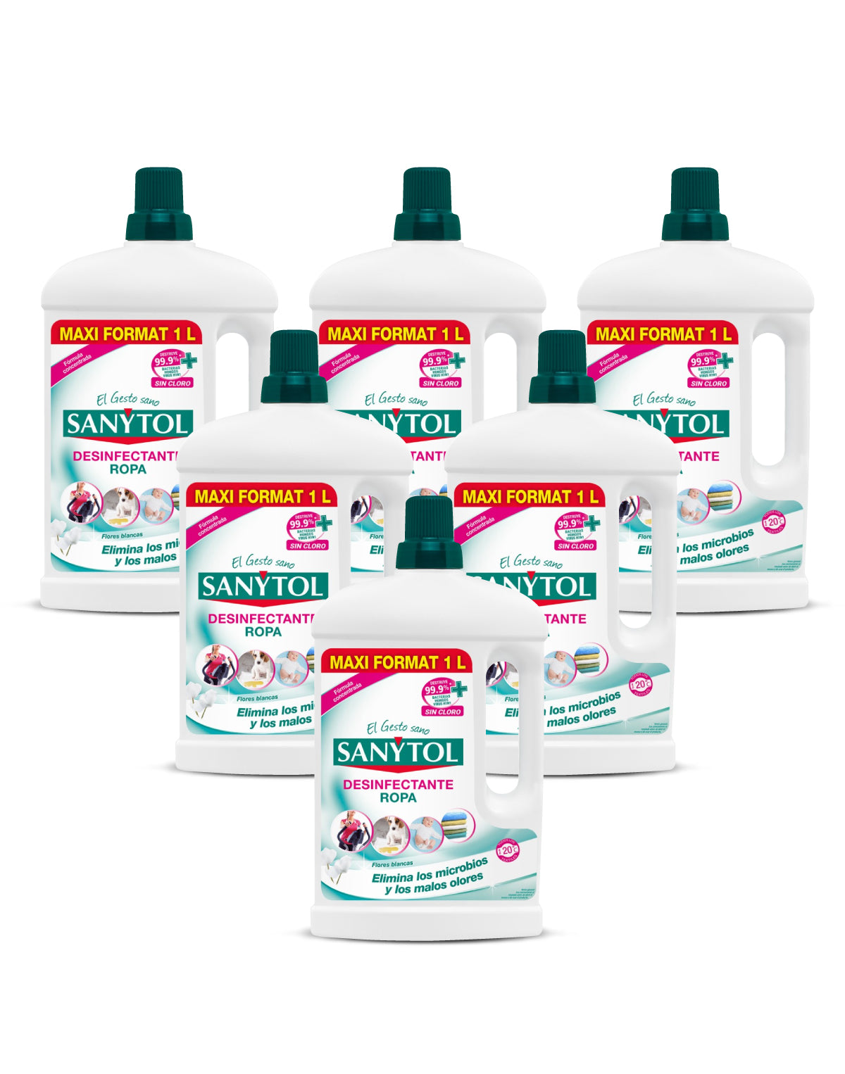Sanytol Desinfectante de Ropa 6 x 1 L - Puntolimpieza