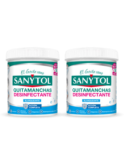 Sanytol Quitamanchas Desinfectante ropa blanca 2 x 450 gr - Puntolimpieza