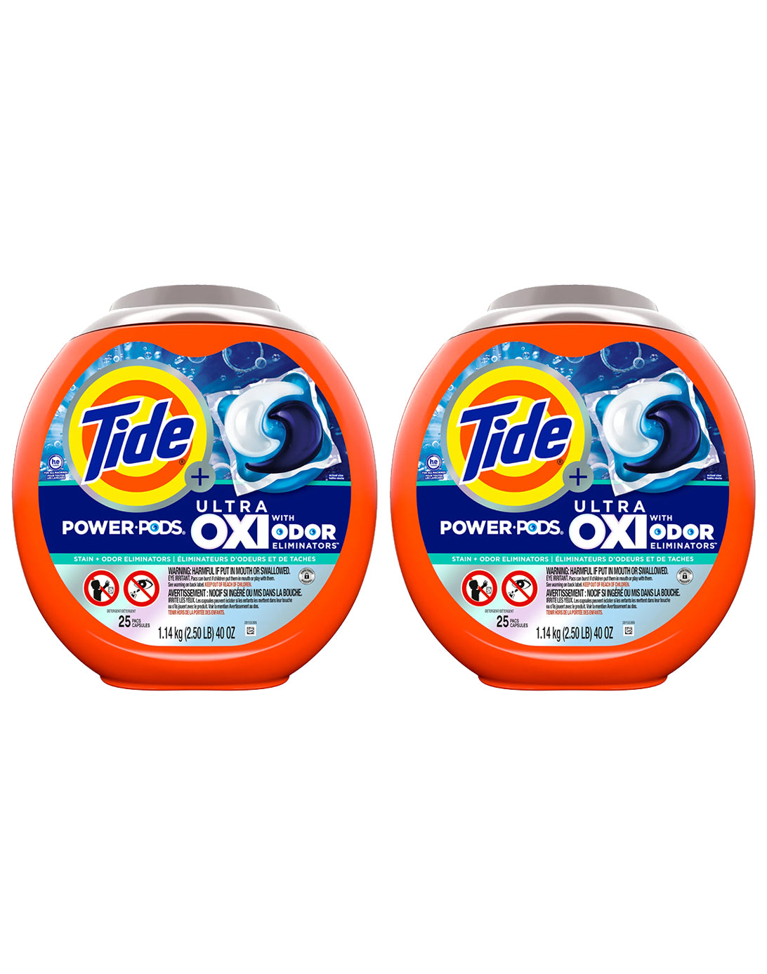 Tide Pods Ultra OXI Detergente en Cápsulas 2 x 25 unid - Puntolimpieza