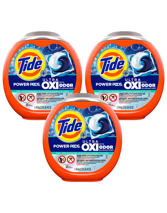 Tide Pods Ultra OXI Detergente en Cápsulas 3 x 25 unid - Puntolimpieza