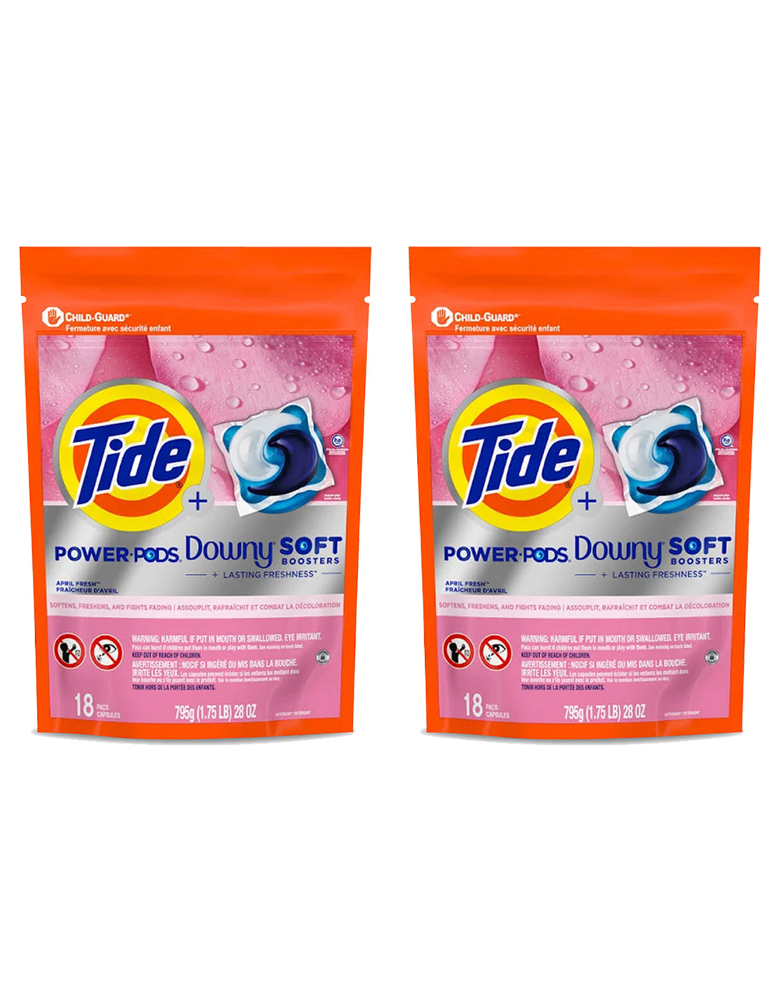 Tide Power pods Downy Soft Boosters 2 x 18 unid - Puntolimpieza