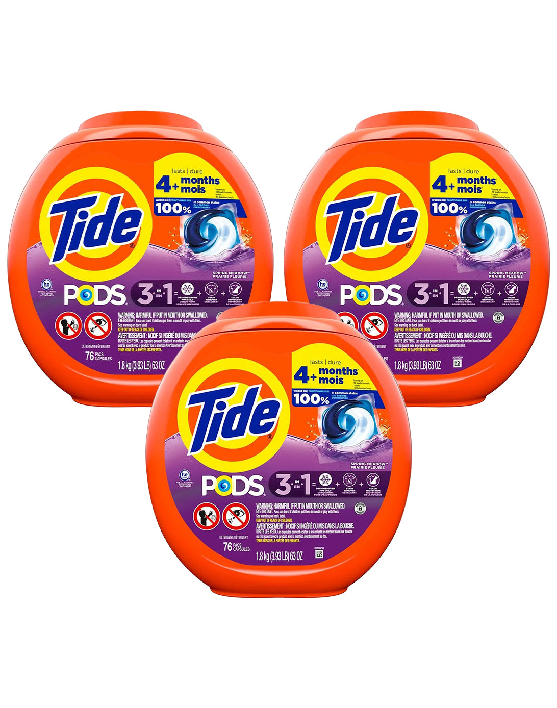 Tide Pods Detergente en cápsulas 3 x 76 unid