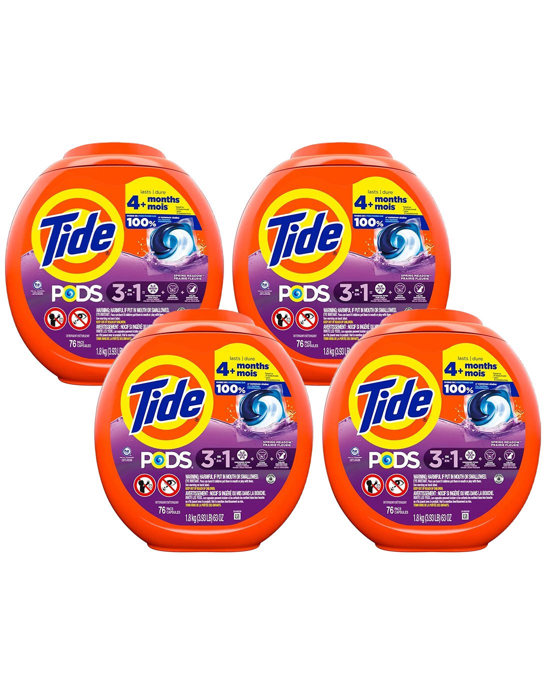 Tide Pods Detergente en cápsulas 4 x 76 unid