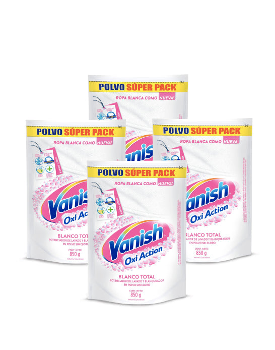 Vanish Quitamanchas ropa blanca polvo 4 x 850 gr - Puntolimpieza