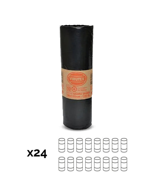Virutex Bolsa de Basura Grande 80 x 110 cm 24 x 10 unid - Puntolimpieza
