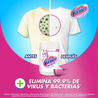 Vanish Quitamanchas ropa blanca polvo pote 450 gr