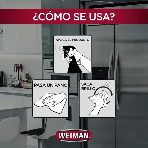 Weiman Limpiador y Pulidor Acero Inoxidable gatillo 2 x 650 cc - Puntolimpieza