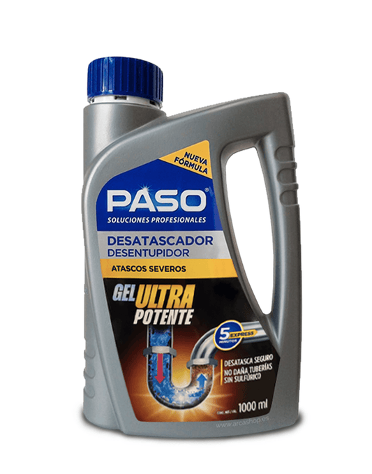 Paso Desatascador Gel Atascos Severos 1 L - Puntolimpieza