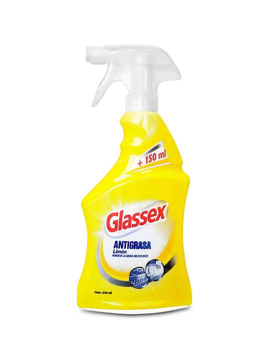 Glassex Antigrasa limón gatillo 650 cc - Puntolimpieza