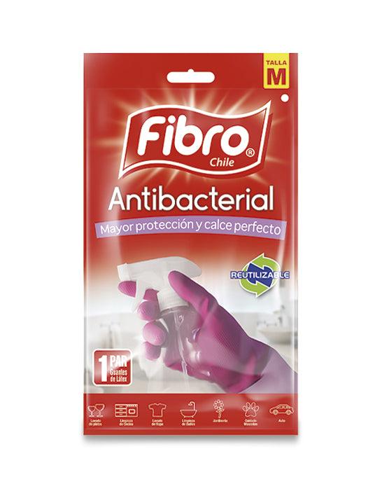Fibro Guante Antibacterial Talla M 1 par - Puntolimpieza