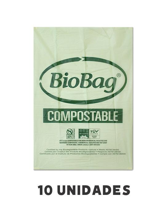BioBag Bolsas de Basura Compostable 10 u de 50 x 70 - Puntolimpieza
