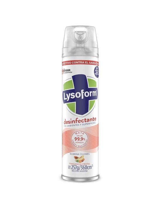 Lysoform Desinfectante de ambiente y superficie frutal 360 cc - Puntolimpieza