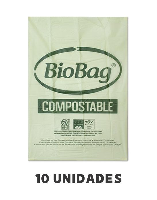 BioBag Bolsas de Basura Compostable 10 u de 70 x 90 - Puntolimpieza