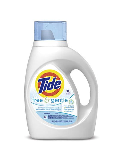 Tide Free&Gentle Detergente liquido concentrado 1,36 L - Puntolimpieza