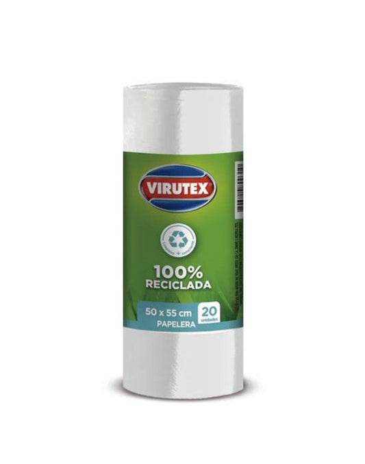 Virutex Bolsa de Basura Papelero 50 x 55 cm 20 unid - Puntolimpieza