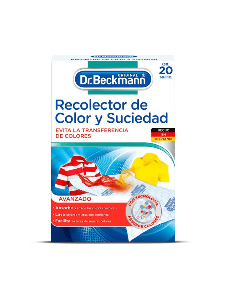 Dr. Beckmann Recolector de color y suciedad 20 unid - Puntolimpieza