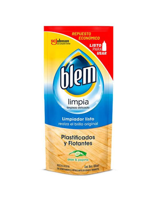 Blem Limpiador Piso Flotante Recarga Aloe & Pepino 400 cc - Puntolimpieza