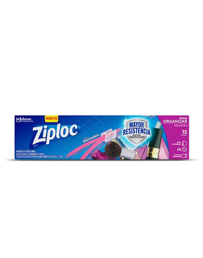 Ziploc Bolsa Hermetica Grande para Organizar 15 unid - Puntolimpieza