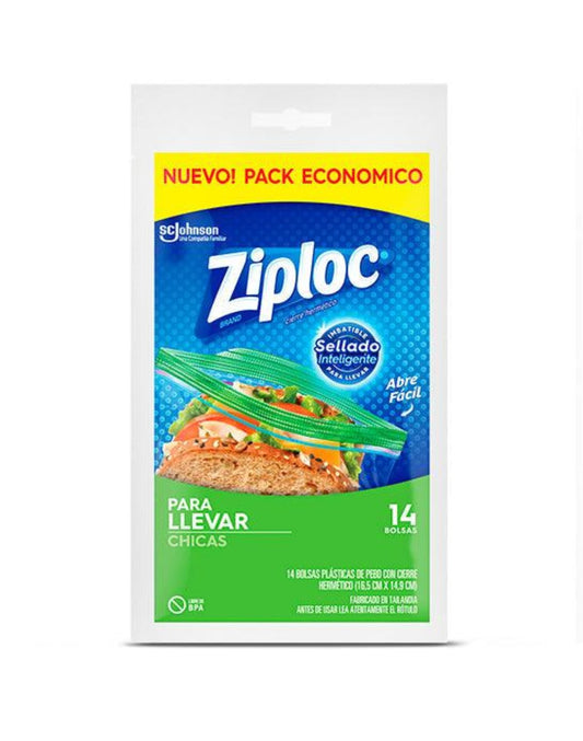 Ziploc Bolsa Hermetica Sandwich Chica 14 unid - Puntolimpieza