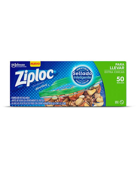 Ziploc Bolsa Hermetica Snack Extra Chica 50 unid - Puntolimpieza