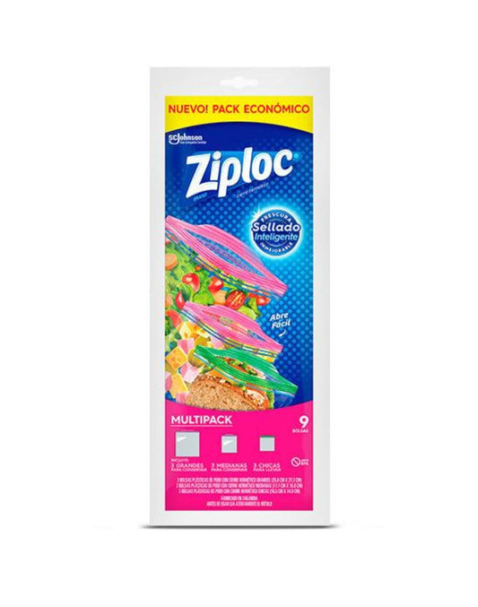 Ziploc Bolsa Hermetica Multipack 9 unid - Puntolimpieza